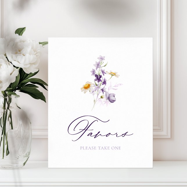Poster Élégant signe des faveurs florales (Créateur téléchargé)