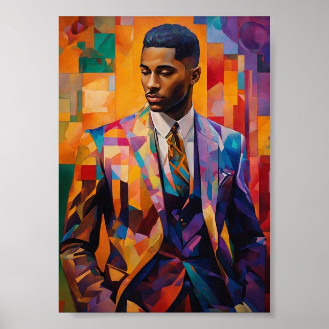 Poster Élégant Sophistiqué Gentleman Harlem Renaissance (Devant)