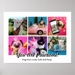 Poster Élégant Style Simple Personnalisé Photo Collage