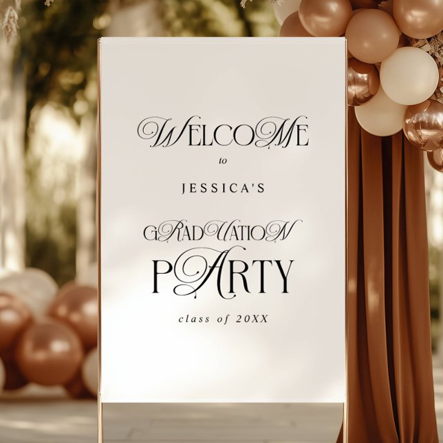 Poster Elegant Typography Contemporary Graduation Welcome (Créateur téléchargé)