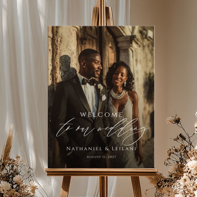 Poster Elegant wedding welcome photo  (Créateur téléchargé)