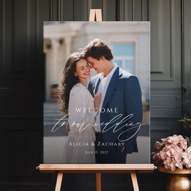 Poster Elegant wedding welcome photo  (Créateur téléchargé)