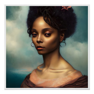 Poster Elégante belle femme de la période de régence