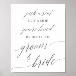 Poster Élégante Calligraphie Argent Choisir Un Panneau De