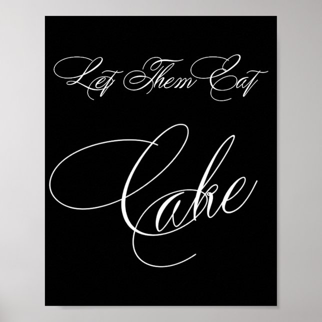 Poster Élégante calligraphie blanche de gâteau | Panneau  (Devant)