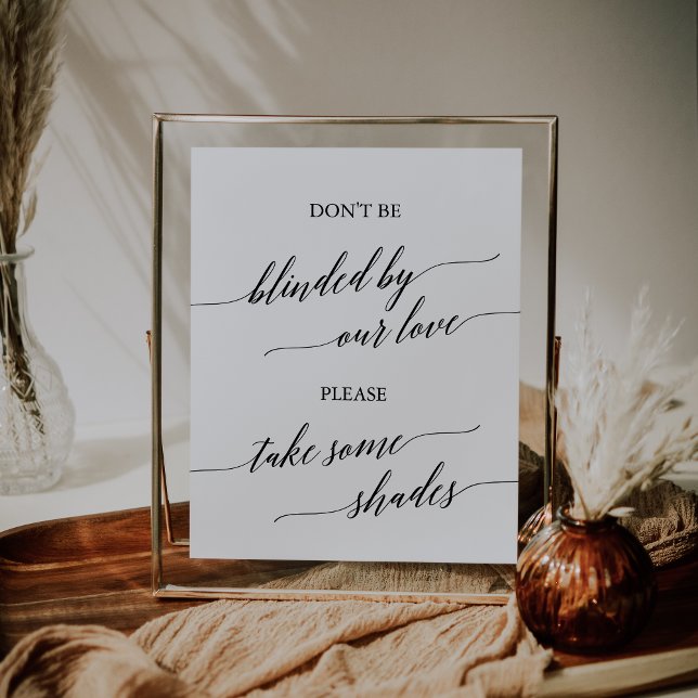 Poster Élégante calligraphie noire aveuglée par notre amo (Créateur téléchargé)