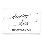 Élégante calligraphie noire Chaussures de danse