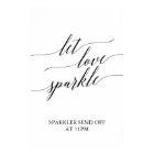 Élégante calligraphie noire Laisser l'amour Sparkl