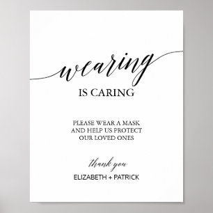 Poster Élégante Calligraphie Noire S'Il Vous Plaît Porter