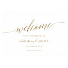 Élégante calligraphie or Welcome Mariage Sign