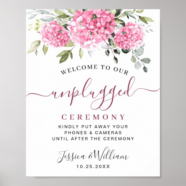Poster Élégante Cérémonie de Mariage non branchée d'Hydra (Devant)