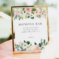 Élégante clignotant rose floral Momosa Bar