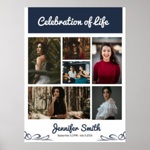 Poster Élégante collection d'Affiches de bienvenue funéra