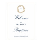 Elégante couronne d'or Marine Croix Baptême Christ