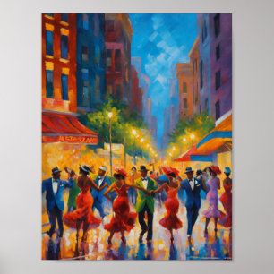 Poster Élégante couture sophistiquée Harlem Renaissance