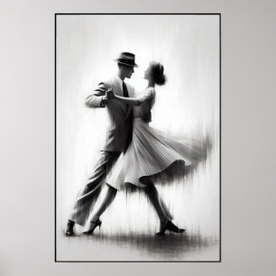 Poster Élégante danse Abstraite à voile