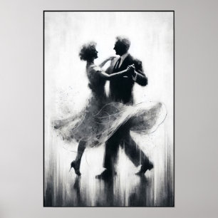 Poster Élégante danse Abstraite à voile
