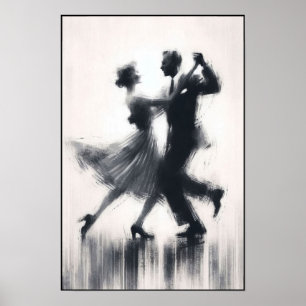 Poster Élégante danse Abstraite à voile