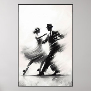 Poster Élégante danse Abstraite à voile
