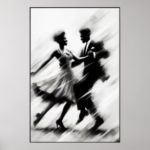 Poster Élégante danse Abstraite à voile