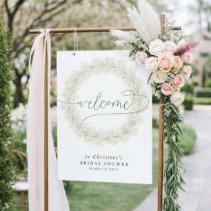 Poster Elégante Fleur Blanche Classique de Mariage en Dou