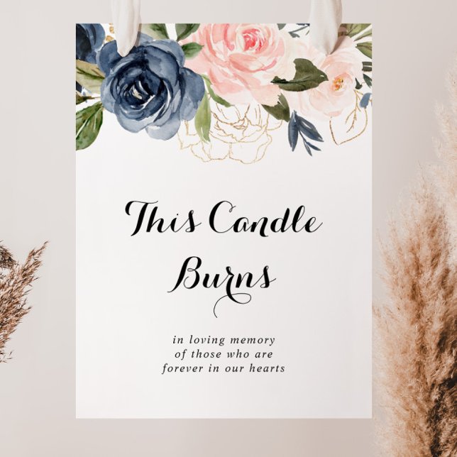 Poster Élégante florale hivernale Cette bougie brûle le s (Créateur téléchargé)