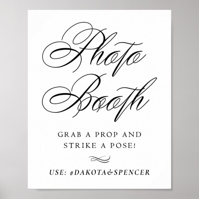Poster Élégante frappe d'une cabine photo d'une pose | Sc (Devant)