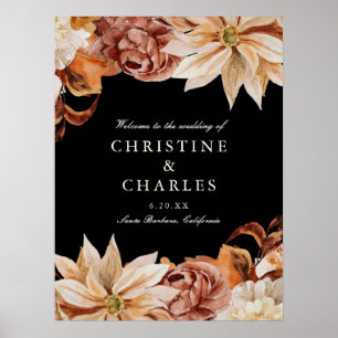 Poster Elégante Mariage d'aquarelle d'automne