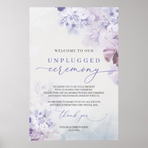 Poster Élégante pastel mauve boho douce cérémonie débranc