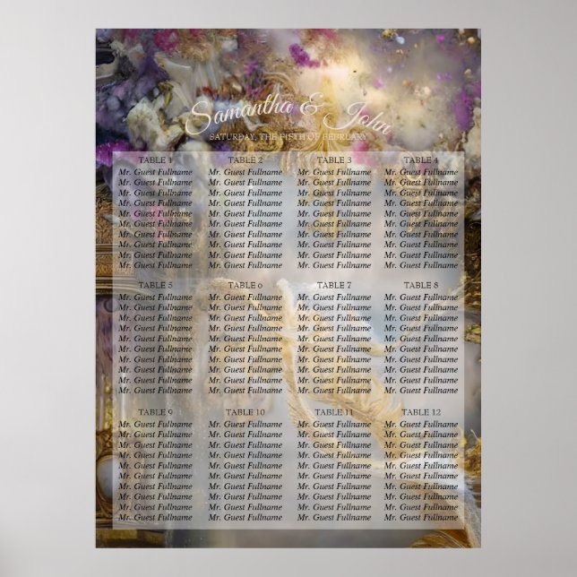 Poster Élégante Porte d'or céleste, Texte Or (Devant)