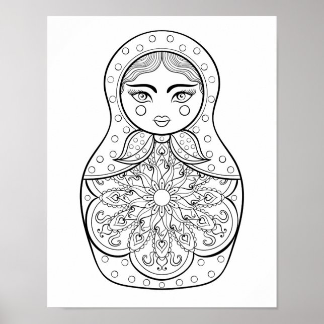 Poster Élégante poupée russe 2 (Devant)