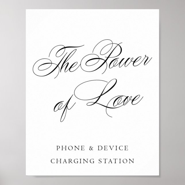 Poster Élégante puissance de Love Charge Station Script n (Devant)