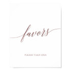 Élégante Rose Gold Calligraphy Favorisées