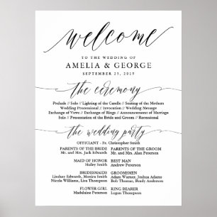 Poster Élégante typographie de script