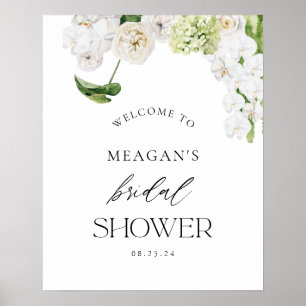 Poster Élégante végétation Florale Fête des mariées d'été