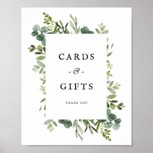 Poster Elégante verdure Cartes de Mariage Cadeaux