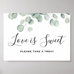 Poster Elégante verdure Eucalyptus Feuille Mariage