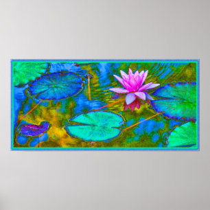 Poster Élégantes réflexions Namaste Yoga Lotus