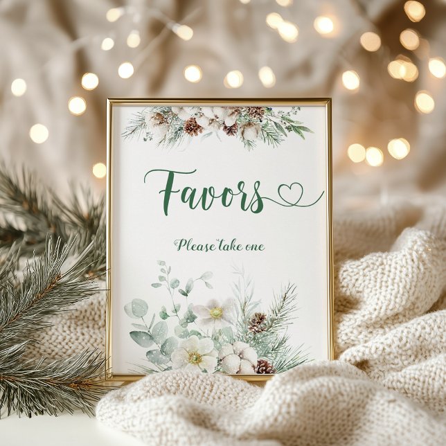 Poster Élégants favoris de verdure hivernale à emporter  (Créateur téléchargé)