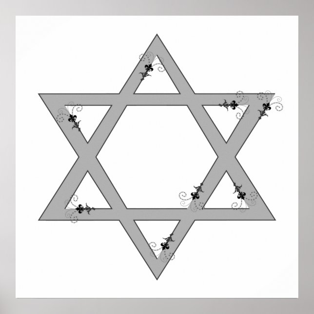 Poster elegent star of david (Devant)