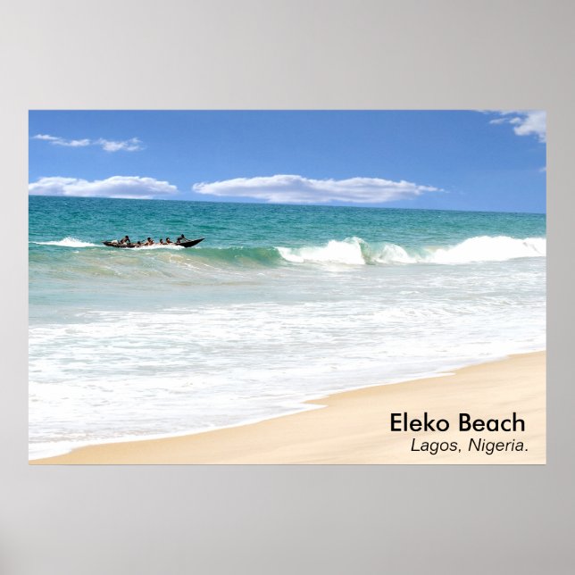 Poster Eleko Beach, Lagos, Nigeria. (Devant)