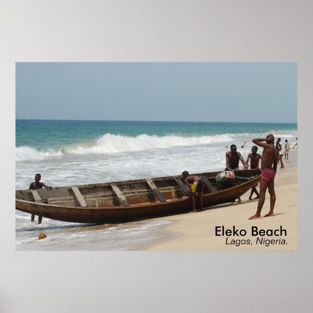 Poster Eleko Beach, Lagos, Nigeria. (Devant)