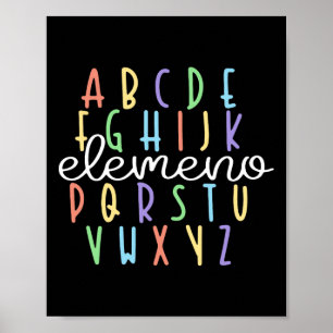 Poster Elemeno Kindergarten Enseignant Cadeaux De Cute Re