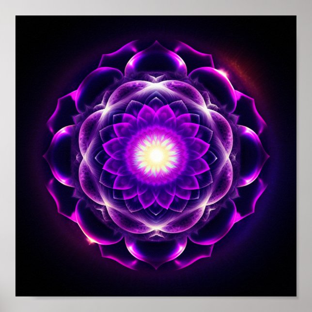 Poster Élément de pensée : Le Sahasrara / Couronne Chakra (Devant)