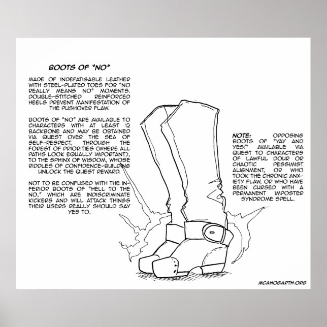 Poster Élément magique : Bottes de "Non" (Devant)
