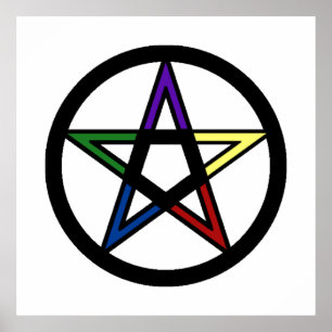 Poster Elemental Pentacle
