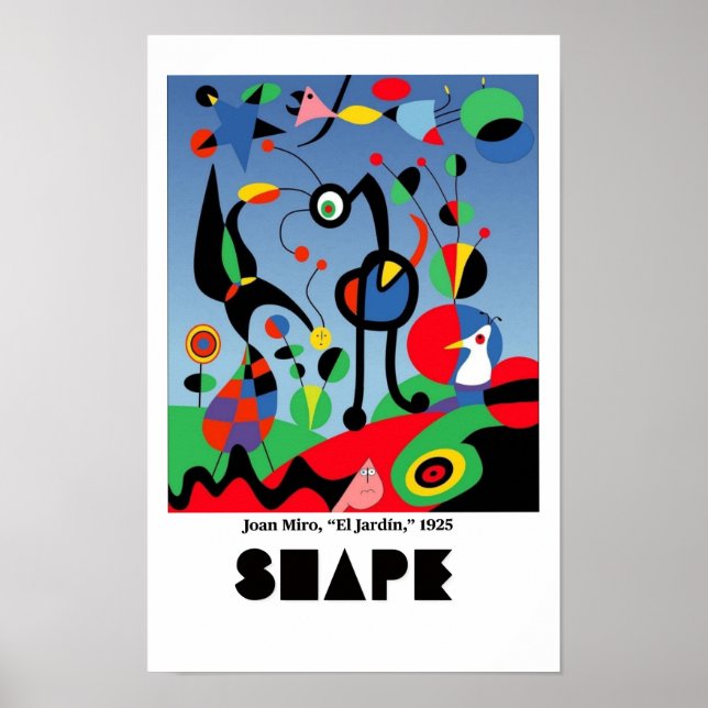 Poster Éléments d'art - Formes avec Miro (Devant)