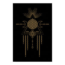 Éléments de la lune de géométrie d'art de la ligne