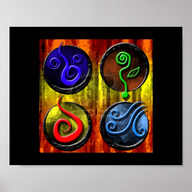 Poster Éléments De L'Affiche Magique (Devant)