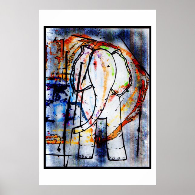 Poster éléphant (Devant)